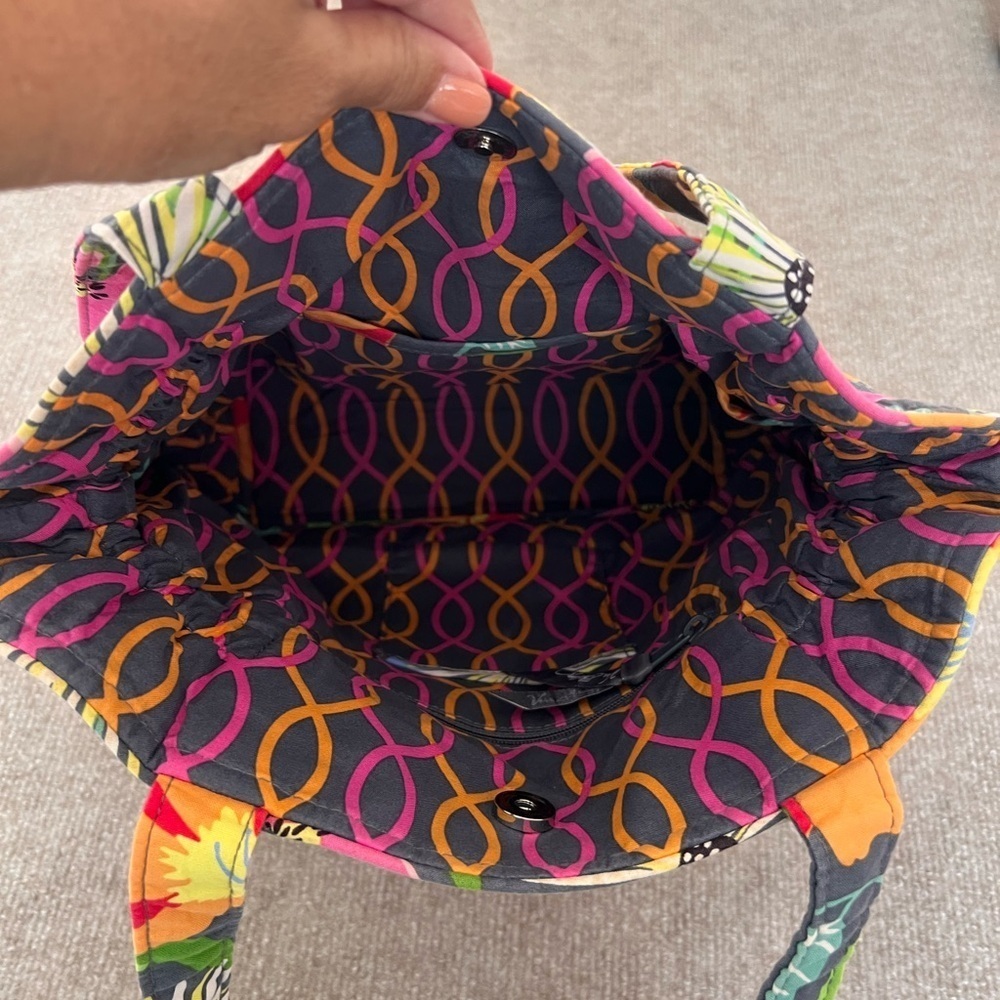 Vera Bradley Floral Quilted Tote Bag - Picture 5 of 7